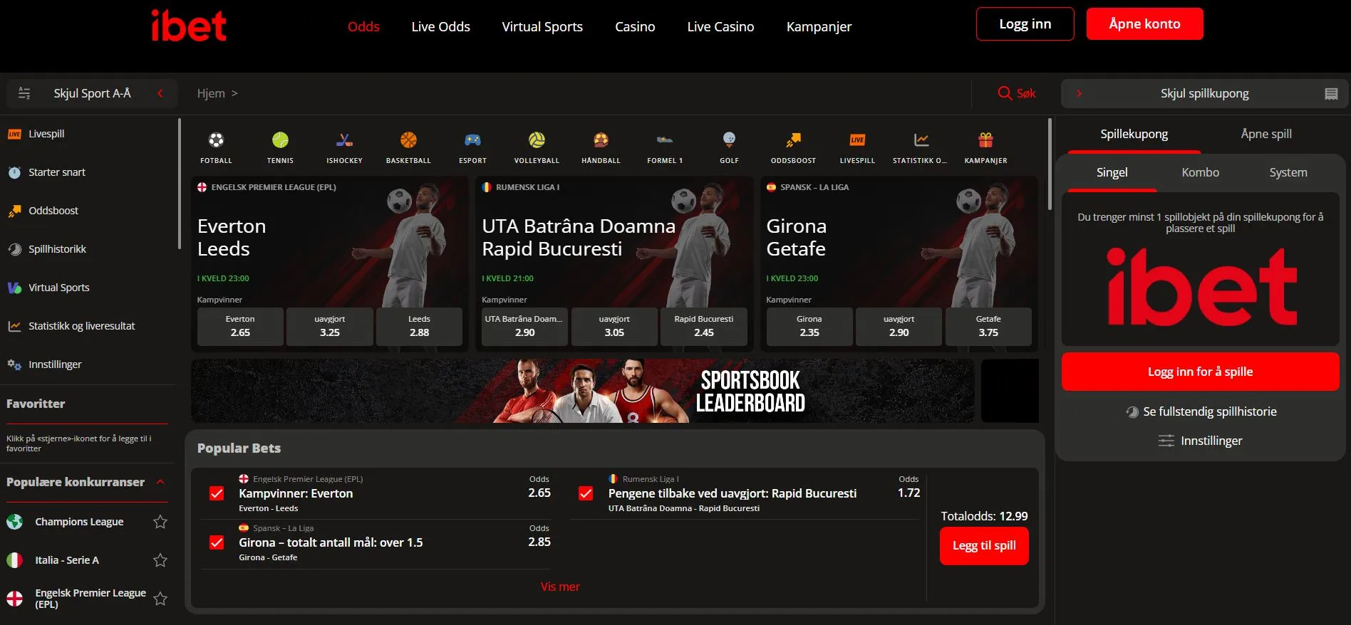 Registrering og p&aring;logging